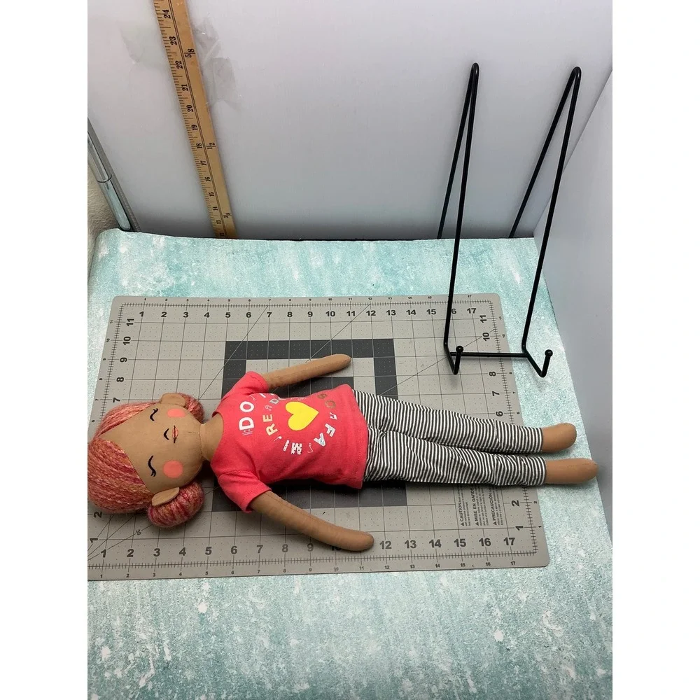 Pillowfort The Composer Doll Pink Yarn Hair Plush Decorative Pillow 21.5 inch